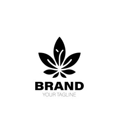 Fototapeta premium Marijuanas Logo. Marijuanas Logo Design. Marijuanas Logo Brand. Marijuanas Logo Vector Design Isolated on White Background