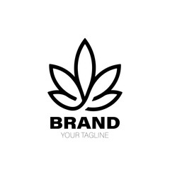 Marijuanas Logo. Marijuanas Logo Design. Marijuanas Logo Brand. Marijuanas Logo Vector Design Isolated on White Background