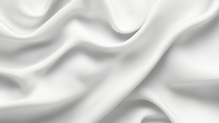 Fototapeta premium White Silk Fabric Waves Texture