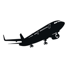 Aircraft or Airplane Silhouette Vector Illustration