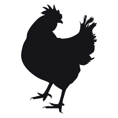 Animals hen Silhouette Vector Illustration