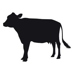 Animals Cow Silhouette Vector Illustration