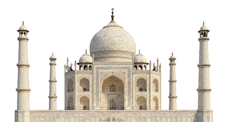 Taj Mahal isolated on transparent png background
