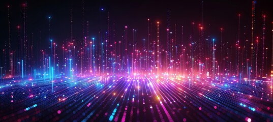 Futuristic stock market floor featuring advanced ai trading platforms and innovative technology