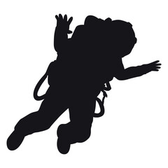 Astronaut Silhouette Vector Illustration