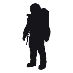 Astronaut Silhouette Vector Illustration