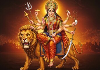 Beautiful Hindu Goddess Durga Mata