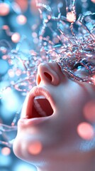 Woman, ethereal, light, scream, surreal, bokeh, art