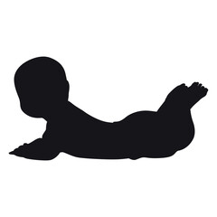 Baby Silhouette Vector Illustration