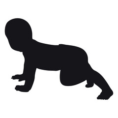 Baby Silhouette Vector Illustration