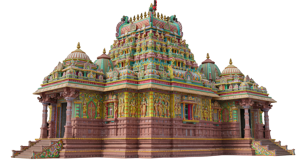 Ram Janmabhoomi mandir isolated on transparent png background