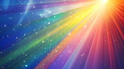 Rainbow beam light spectrum focused shot of light rays breaking into rainbow beams, representing the spectrum beauty and natural phenomenon. Dazzling Spectrum. Illustration