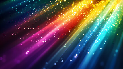 Rainbow beam light spectrum focused shot of light rays breaking into rainbow beams, representing the spectrum beauty and natural phenomenon. Dazzling Spectrum. Illustration