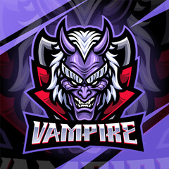 Vampire head esport mascot logo design