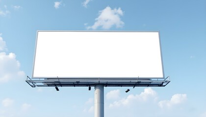Mockup Minimalist White Billboard for Advertising and Marketing Campaigns