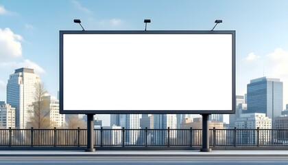 Obraz premium Modern Billboard Mockup for Outdoor Advertising in City Environment