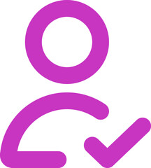 User check rounded outline icon