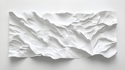 Obraz premium White Abstract Mountainous Landscape