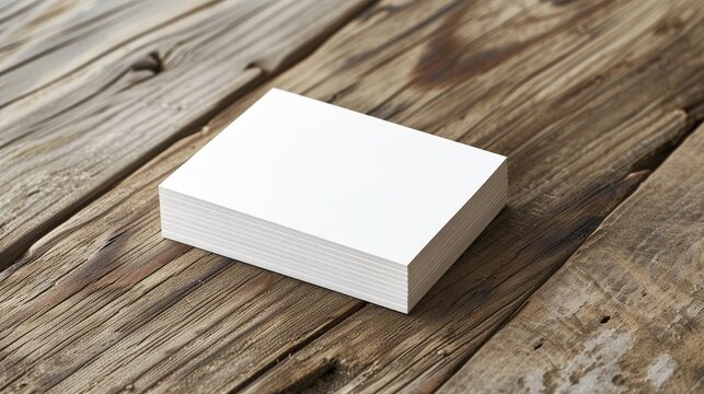 Elegant corporate business card displayed on a rustic wooden table for professional appeal