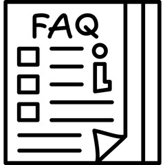 Fototapeta premium Faq Documents Icon
