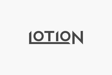 bold logotype of lotion design vector ideas with modern, simple and elegant isolated on white