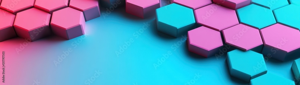 Poster vibrant and colorful background featuring an array of geometric cubes in vivid hues creating a dynam