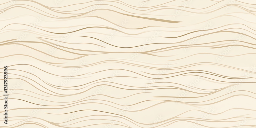 Poster abstract wavy pattern in light beige tones with subtle lines and textures creating a calming aesthet