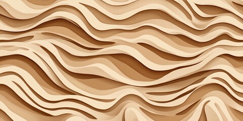 Abstract Wave Patterns in Neutral Tones Create a Sense of Movement and Depth Across the Textured Surface