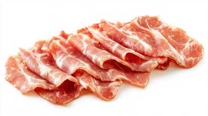 Obraz premium Fresh Ham Slices on White