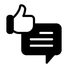 Stylish Thumbs Up Icon for Positive Feedback