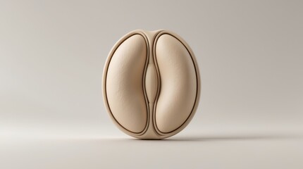 Stylish Leather Coffee Bean Design: Modern, Minimalist Object for Home Decor and Product Photog