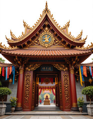 Sacred Retreat – Stunning Buddhist Temples & Tibetan Monastery Illustrations for Spiritual Inspiration