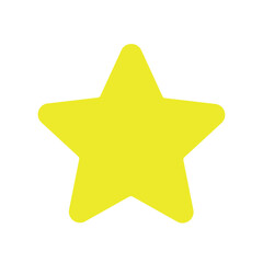 角の丸いかわいい星のアイコン