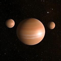 Gas Giant Planets for Space, Cosmic Background.
