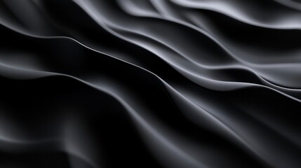 Obraz premium Abstract Dark Waves: Elegant Black Fabric Texture Background Image