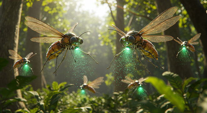 Nano-Enhanced Robotic Insects Collecting Environmental Data 2