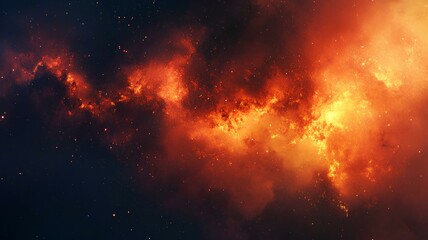 Obraz premium Fire in the night sky. 3d rendering, 3d illustration.