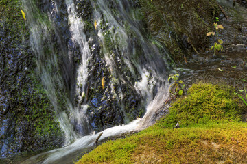 Europe, Spain, Balearic Islands, Mallorca. Small waterfalls.