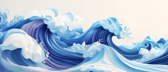 Professional Waves and Curves Illustration Picture for Design Projects