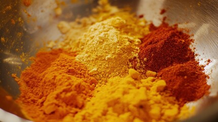 Colorful Spices Mixed in a Bowl for a Flavorful Dish