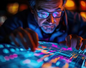 A trader analyzing stock market charts to predict price movements, Technical Analysis, Datadriven and insightful