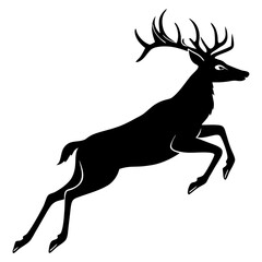 Obraz premium deer silhouette vector illustration