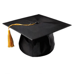 Graduation cap isolated on transparent background