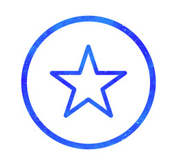 Obraz premium 青い星空｜シンプルな星マーク