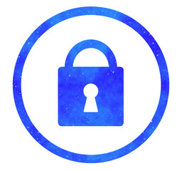 青い星空｜南京錠マーク