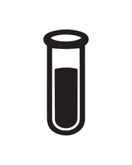 test tube vector illustration with editable strokes and shape