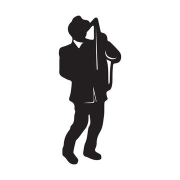 recommend clip art: Silhouette of cinco de mayo Fondo blanco vector