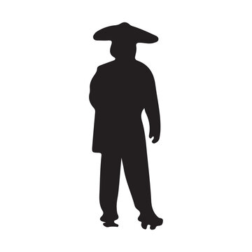 recommend clip art: Silhouette of cinco de mayo Fondo blanco vector