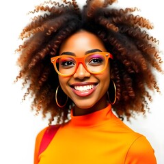 women with glasses, orange glasses, digital art, illustration, portrait, female, fashion, style, modern, contemporary, graphic, design, artwork, creative, artistic, visual, image, trendy, fashionable,