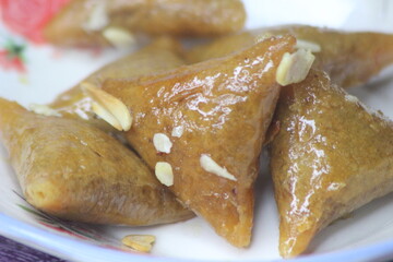 Briwat Close Up, Traditional Moroccan Pastry